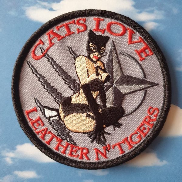 51 Tigers "Cats Love Leather grau/schwarz"
